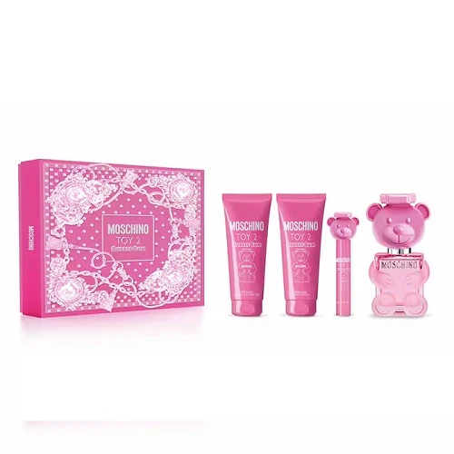 Moschino Toy 2 Bubble Gum Set Edt Spray 100ml/Shower Gel 100ml/Body Lotion 100ml/Edt Spray 10ml   set x 310 ml