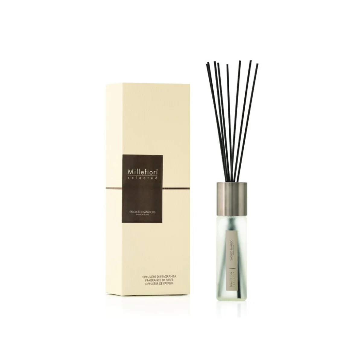 Millefiori Milano Selected Stick Diffuser Refill Smoked Bamboo   100 ml
