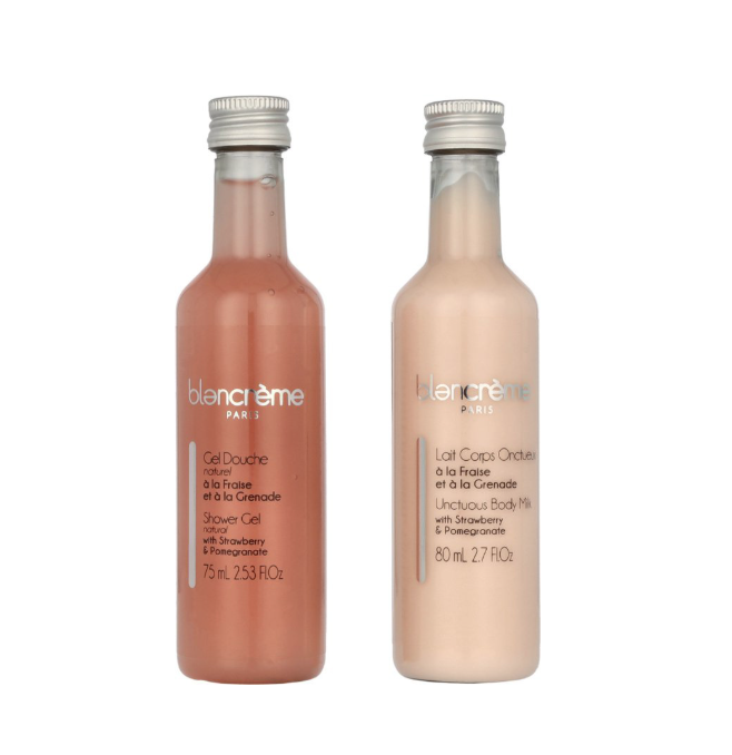 Blancreme Shower Gel + Creamy Body Milk Duo 2x80ml - Strawberry & Pomegranate  - 1 set x 160 ml