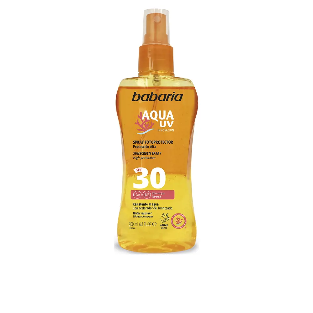 Babaria Aqua Uv Αντηλιακή Λοσιόν για το Σώμα SPF30 σε Spray 200ml