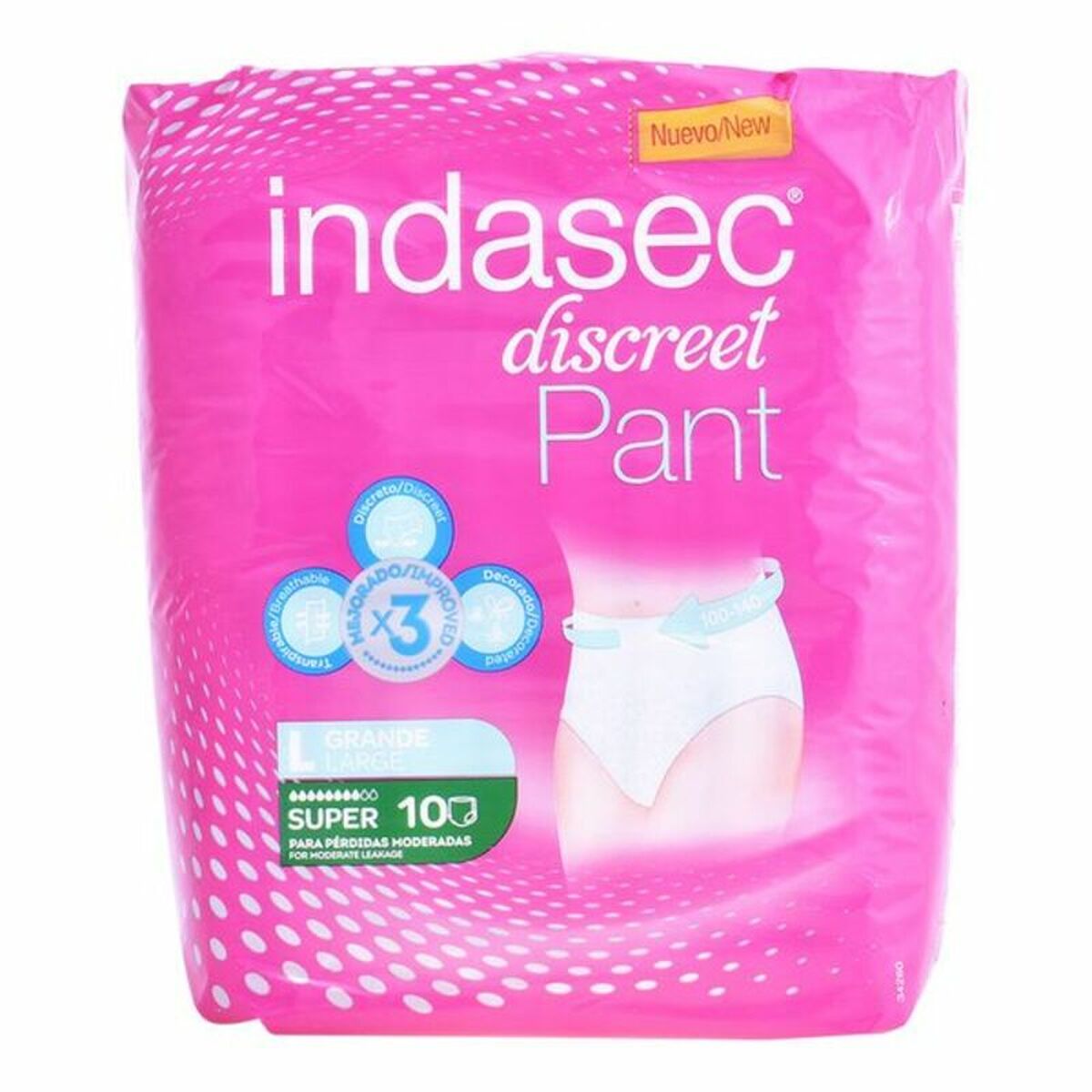 Incontinence Βρακάκι πάνας Super Large Size Indasec (10 units)