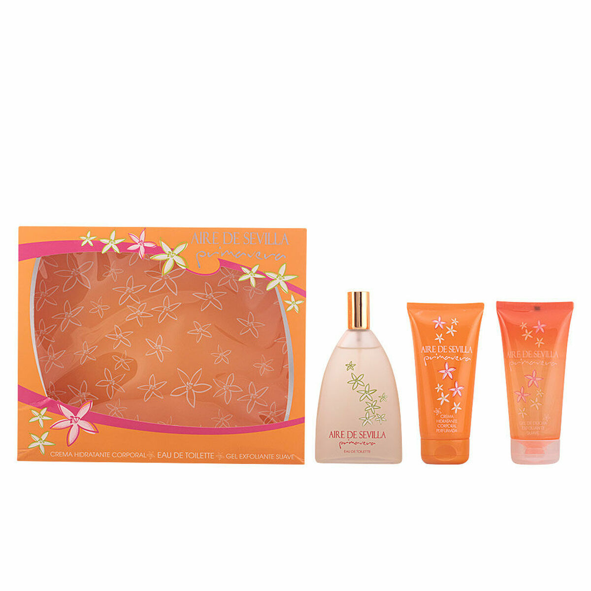 Σετ Γυναικείο Άρωμα Aire Sevilla Primavera (3 pcs)Eau de Toilette Spray 150 ml,Body Lotion 150 ml,Exfoliating gel 150 ml