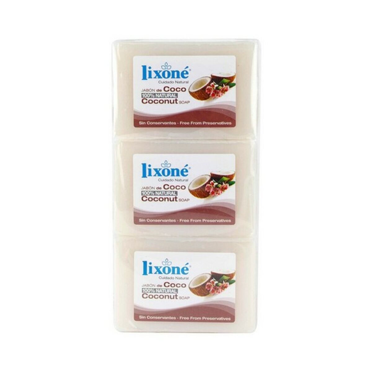 Lixone Cosmetica 100% Natural Coconut Soap 3 x 125gr