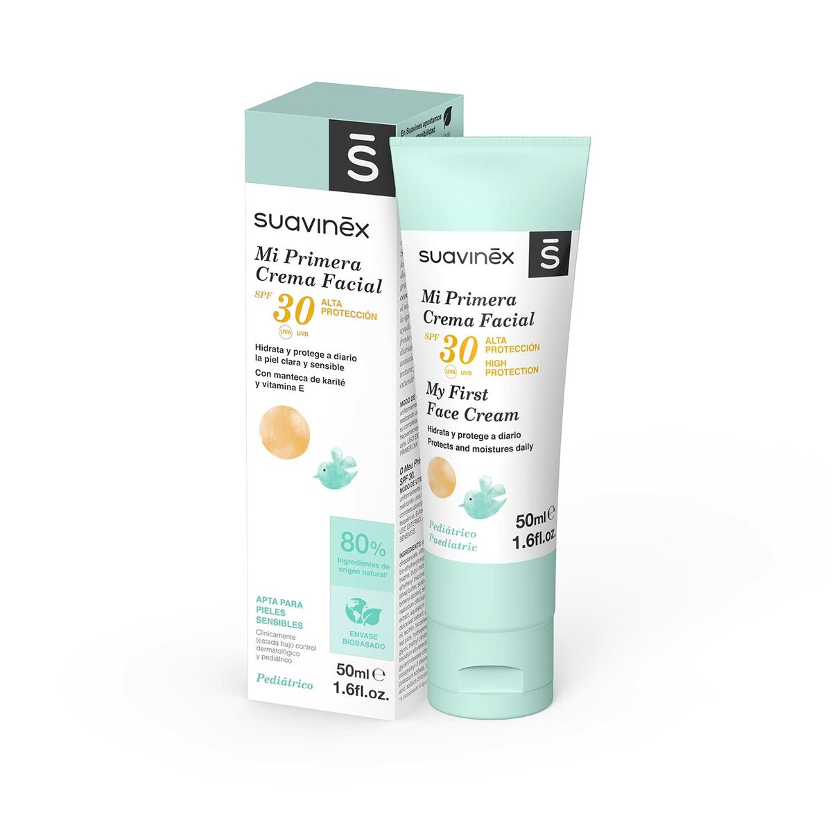 Ενυδατική κρέμα προοσώπου για μωρά Suavinex Spf 30 (50 ml)