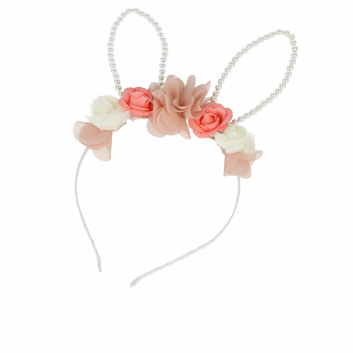 INCA HEADBAND with rabbit ears and flowers 1 u