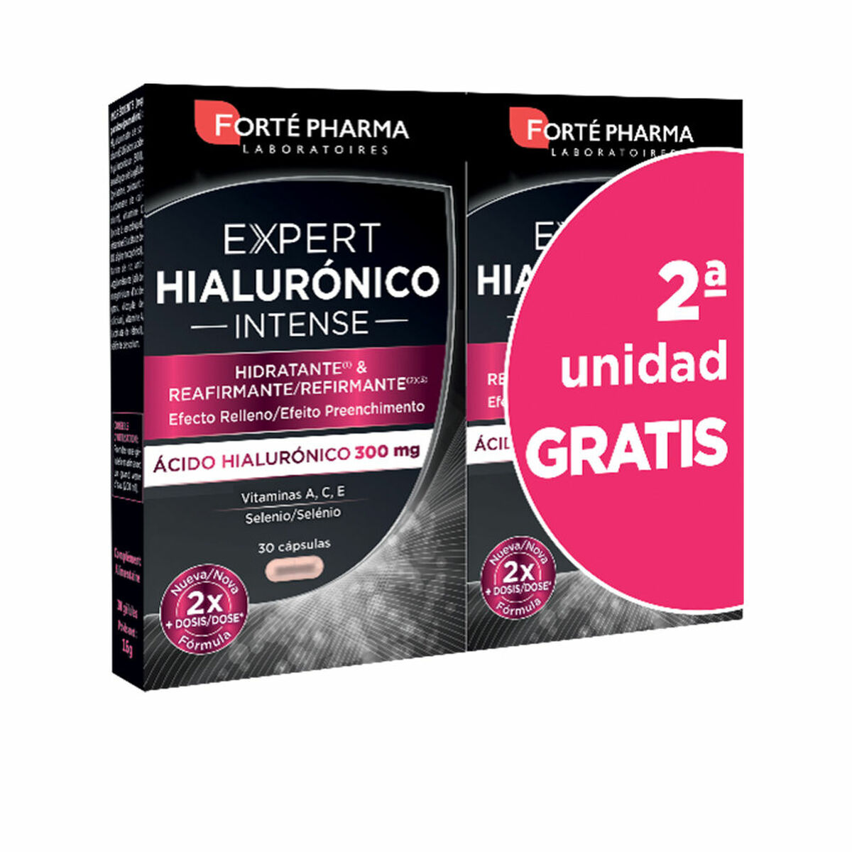FORTÉ PHARMA  EXPERT HYALURONIC INTENSE ενυδατικό & αναζωογονητικό 2 x 30 cáps