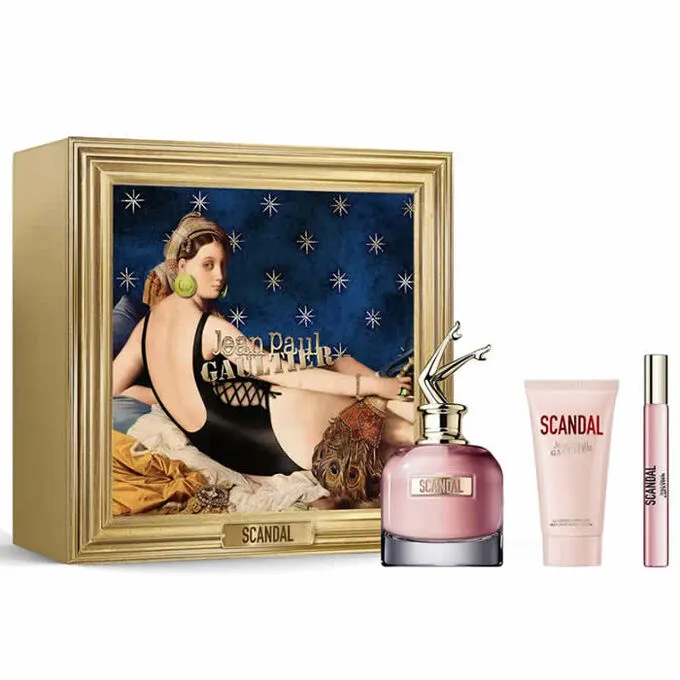 JEAN PAUL GAULTIER SCANDAL 3-piece case Eau de Parfum spray 80 ml + Body Lotion 75 ml + Eau de Parfum spray 10 ml
