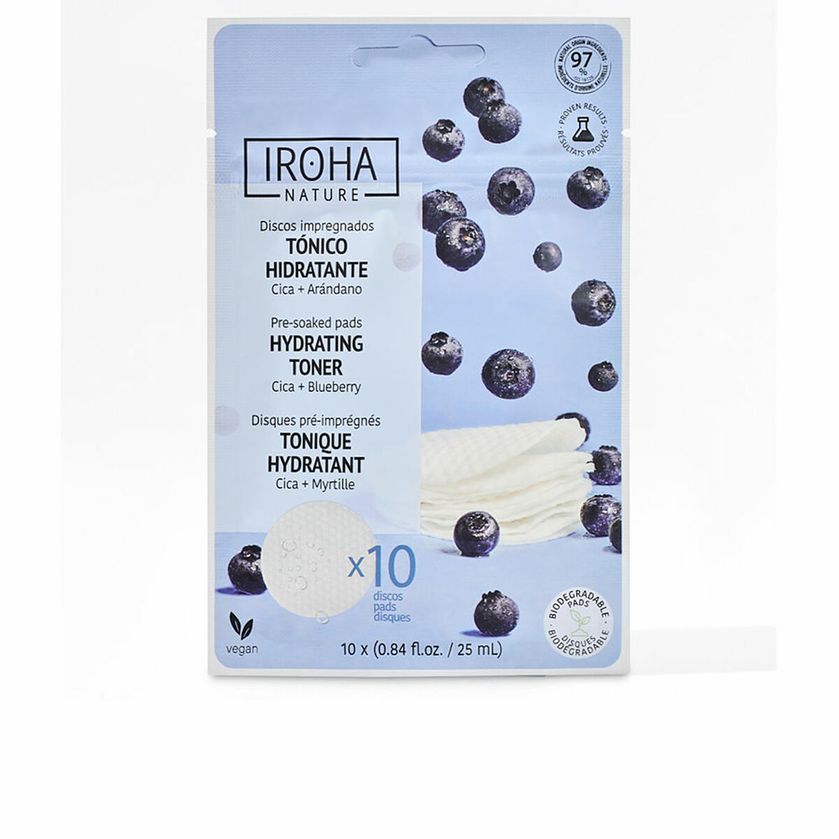 IROHA HYDRATING TONER pre-soaked pads 10 u