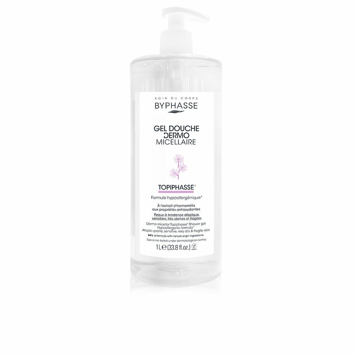 BYPHASSE DERMO micellar shower gel topiphasse 1000 ml