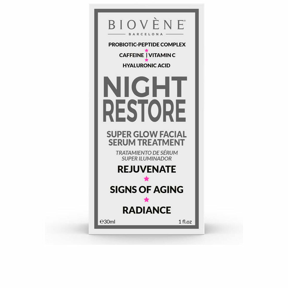 BIOVÈNE NIGHT RESTORE super glow facial serum treatment 30 ml