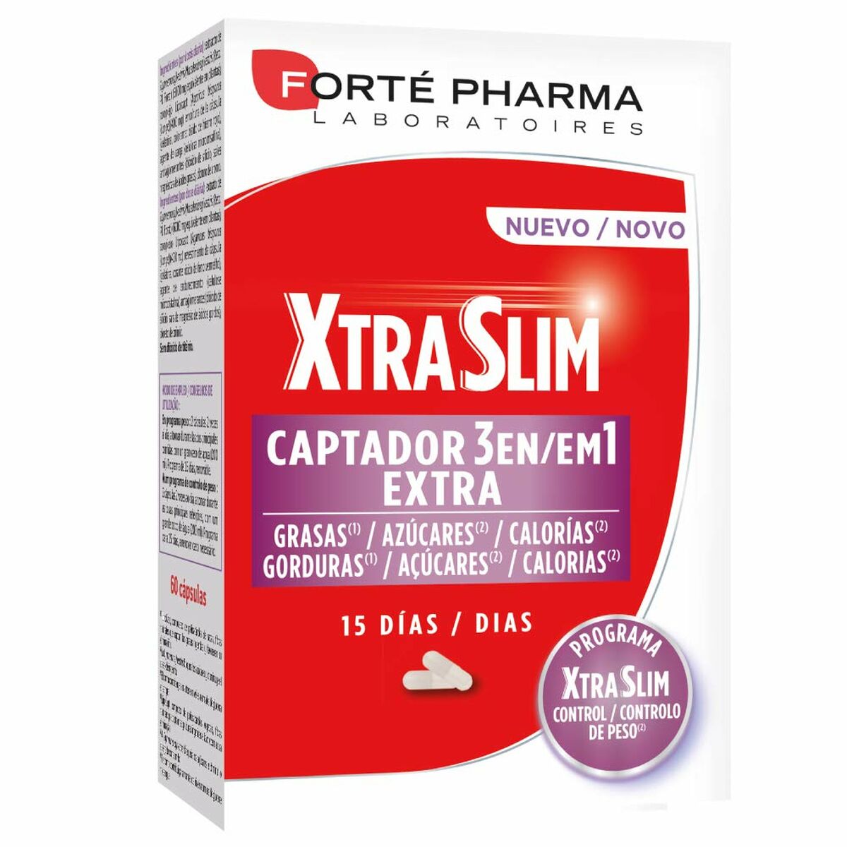 FORTÉ PHARMA  XTRASLIM CAPTADOR 3 en 1 extra 60 cápsulas