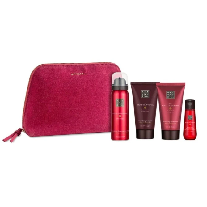 Rituals The Ritual of Ayurveda Giftset Foaming SG 50ml/Dry Oil 50ml/Shampoo 70ml/Conditioner 70ml   set x 220 ml