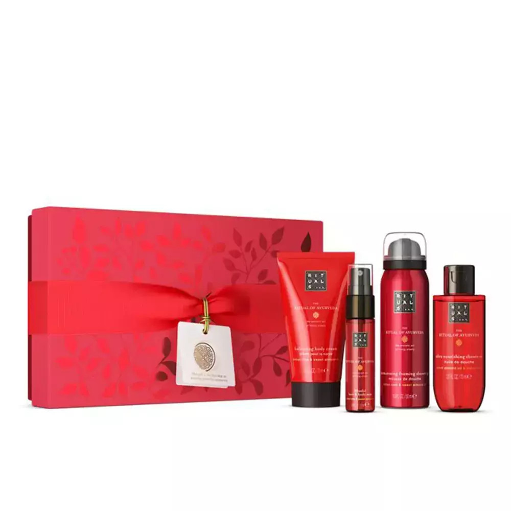 Rituals Ayurveda Travel Exclusives 2025 Foaming Shower Gel 50ml/Shower Oil 75ml/Body Cream 70ml/Body Mist 20ml   set x 215 ml