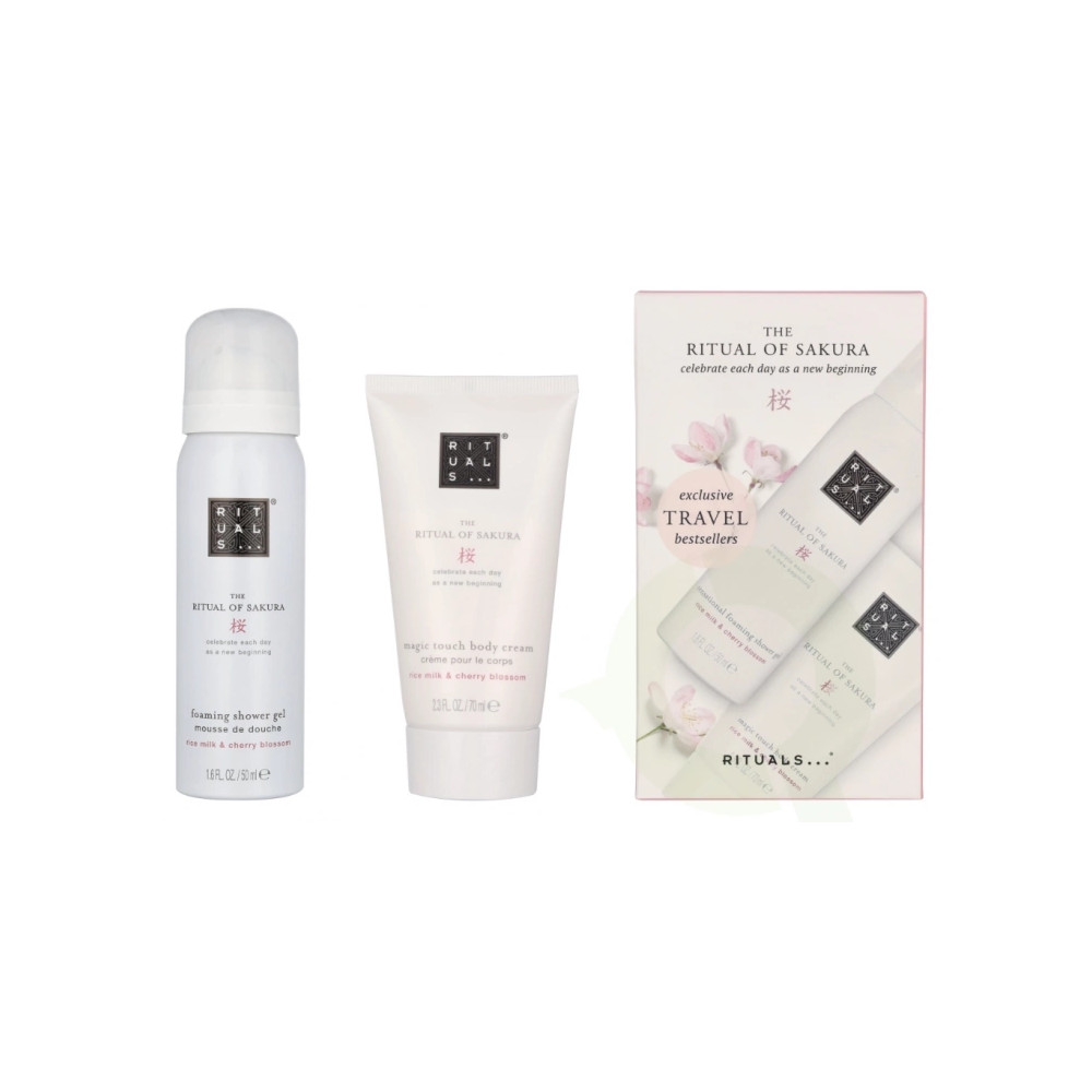 Rituals Sakura Exclusive Travel Set Foarming Shower Gel 50ml/Whipped Body Cream 70ml  set x 120 ml