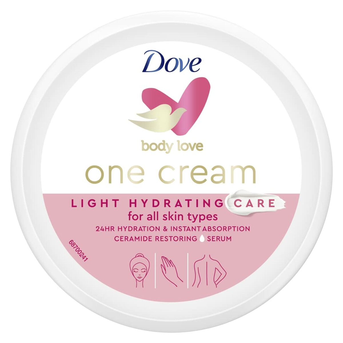 DOVE LIGHT HYDRATING CREAM face, body and hands 250 ml