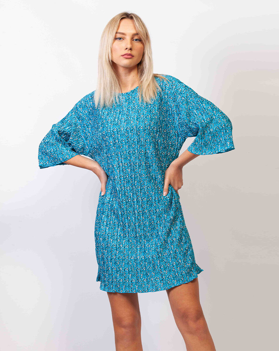 Φόρεμα floral με μανίκι 3/4