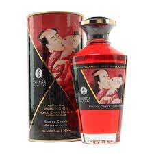 SHUNGA WARMING MASSAGE OIL SPARKLING STRAWBERRY WINE 100ml
